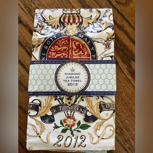NWT 2012 Diamond Jubilee Queen Elizabeth II Tea Towel NEW